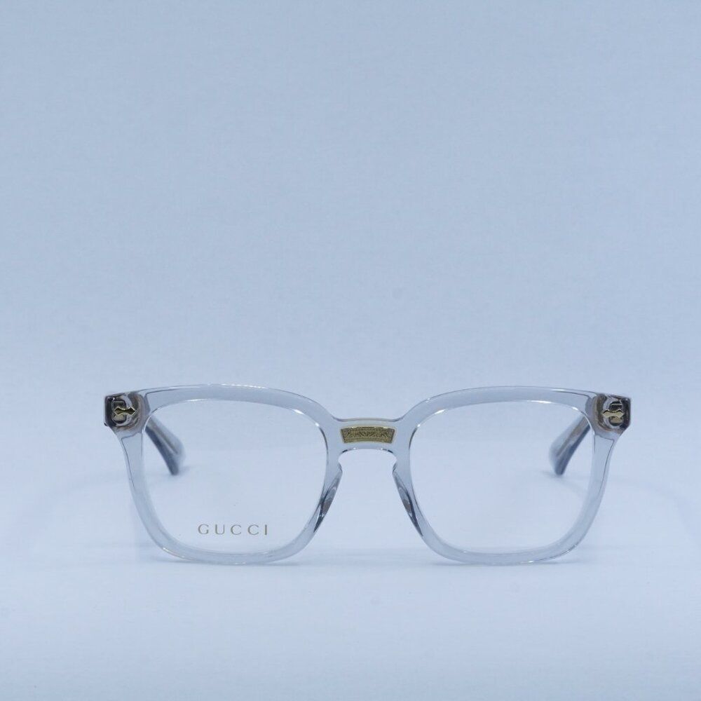 Gucci GG0184O 005 Eyeglasses Transparent Grey 50mm Square Frame - Picture 4 of 11